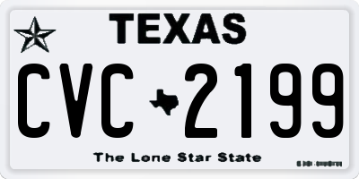 TX license plate CVC2199