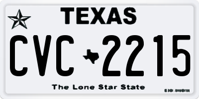 TX license plate CVC2215