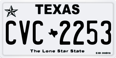 TX license plate CVC2253
