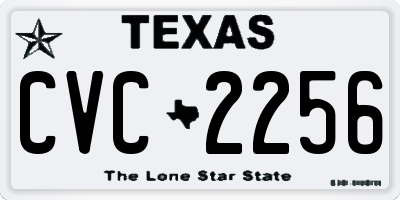 TX license plate CVC2256