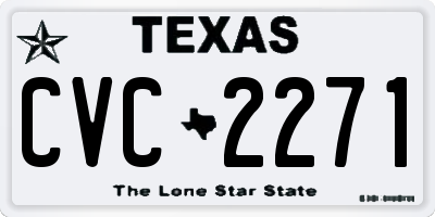 TX license plate CVC2271