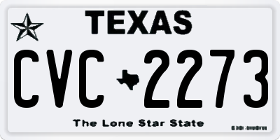 TX license plate CVC2273