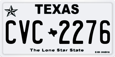 TX license plate CVC2276