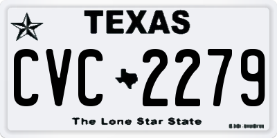 TX license plate CVC2279