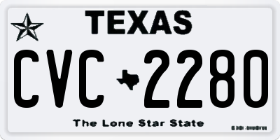 TX license plate CVC2280