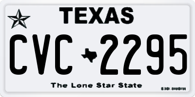 TX license plate CVC2295