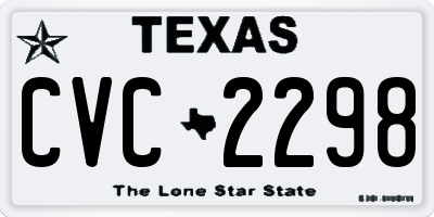 TX license plate CVC2298