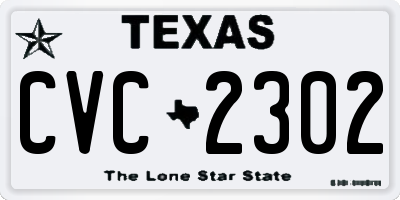 TX license plate CVC2302