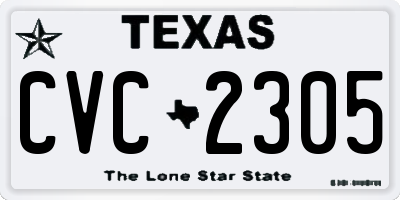 TX license plate CVC2305