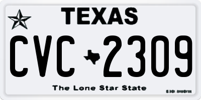 TX license plate CVC2309