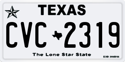 TX license plate CVC2319