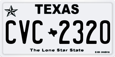TX license plate CVC2320