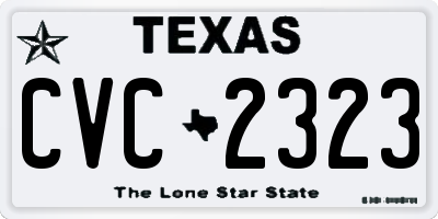 TX license plate CVC2323