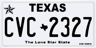 TX license plate CVC2327