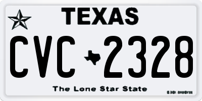 TX license plate CVC2328