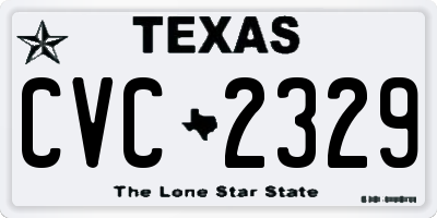 TX license plate CVC2329