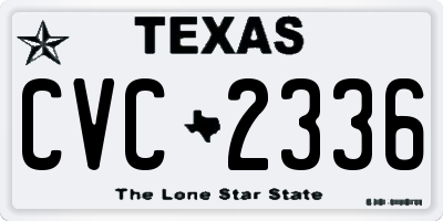 TX license plate CVC2336