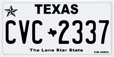 TX license plate CVC2337