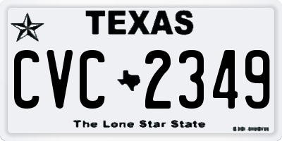 TX license plate CVC2349