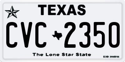 TX license plate CVC2350