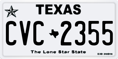 TX license plate CVC2355