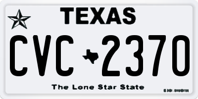 TX license plate CVC2370