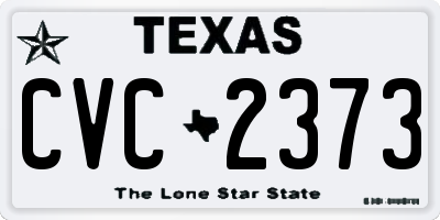 TX license plate CVC2373