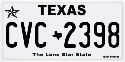 TX license plate CVC2398