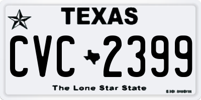 TX license plate CVC2399