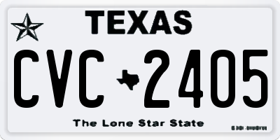 TX license plate CVC2405