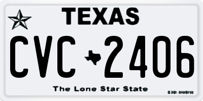 TX license plate CVC2406