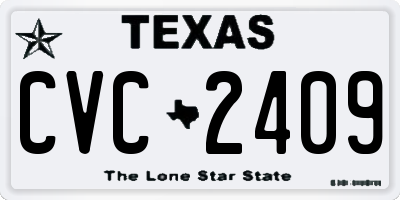 TX license plate CVC2409