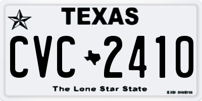 TX license plate CVC2410