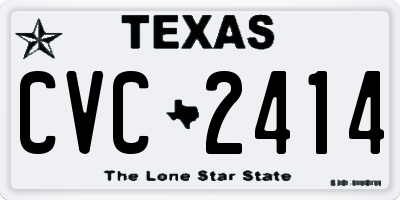 TX license plate CVC2414