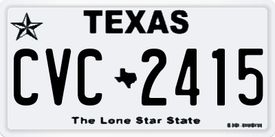 TX license plate CVC2415