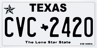 TX license plate CVC2420