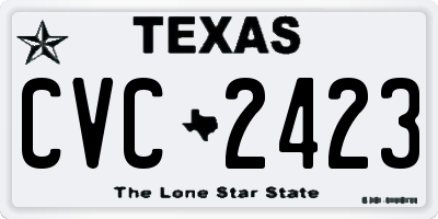 TX license plate CVC2423