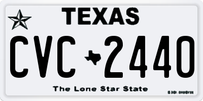 TX license plate CVC2440