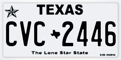 TX license plate CVC2446