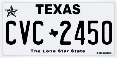 TX license plate CVC2450
