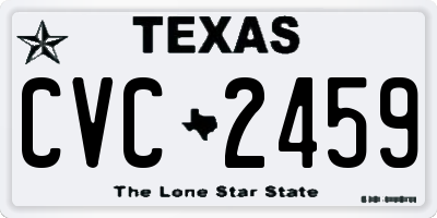 TX license plate CVC2459