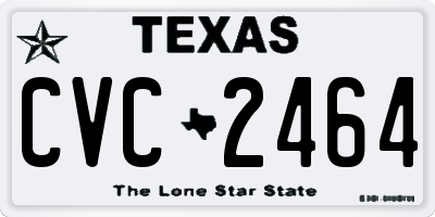 TX license plate CVC2464