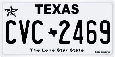 TX license plate CVC2469