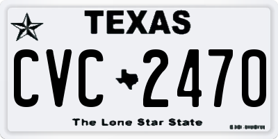 TX license plate CVC2470