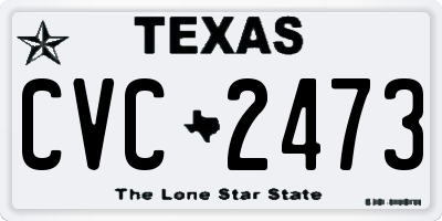 TX license plate CVC2473