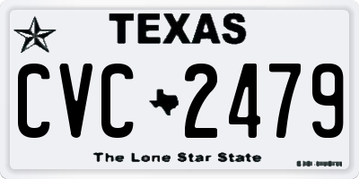 TX license plate CVC2479