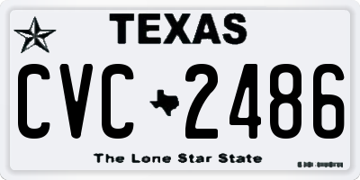 TX license plate CVC2486