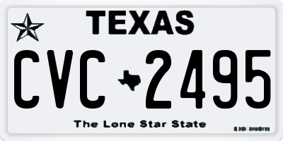 TX license plate CVC2495