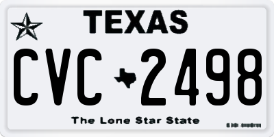TX license plate CVC2498