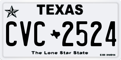 TX license plate CVC2524